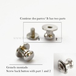 gemelos con tornillo para la fabricación de bolsos en cuero y cinturones